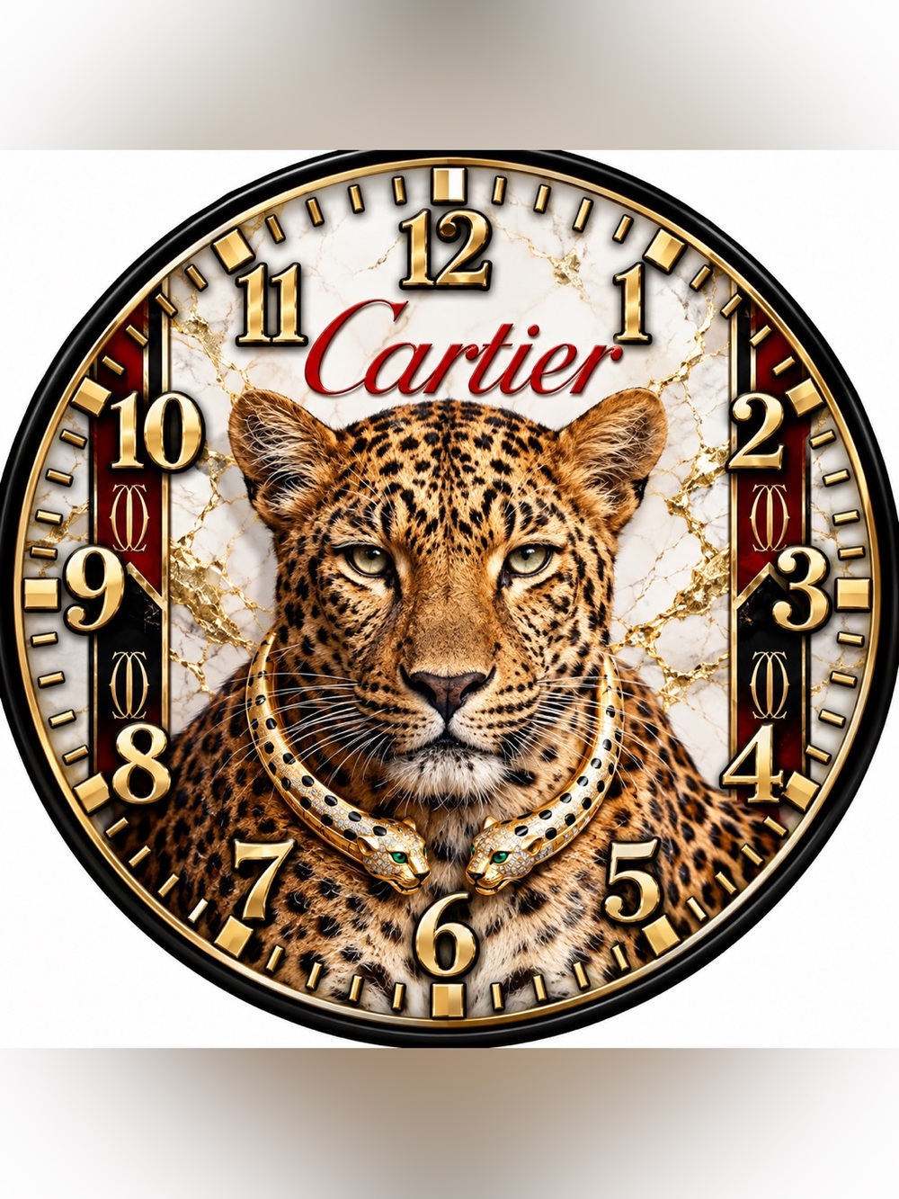 Cartier Leopard Print Wall Clock 🔥